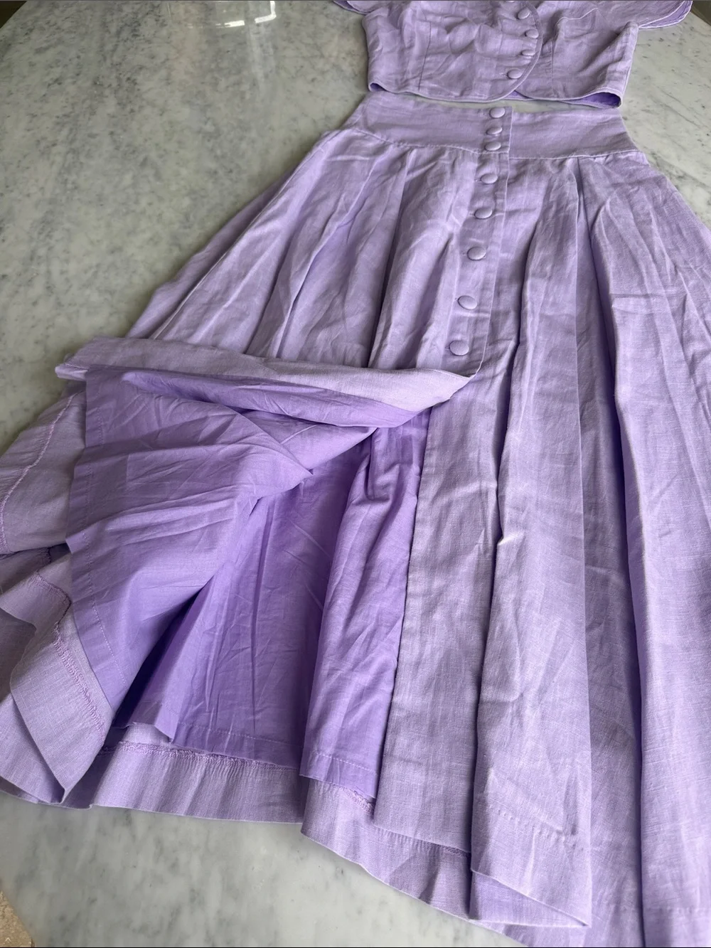 Vita Grace Rossala Paneled Dream Skirt and Top Matching Set NWOT